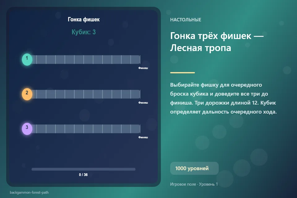 Гонка трёх фишек — Лесная тропа