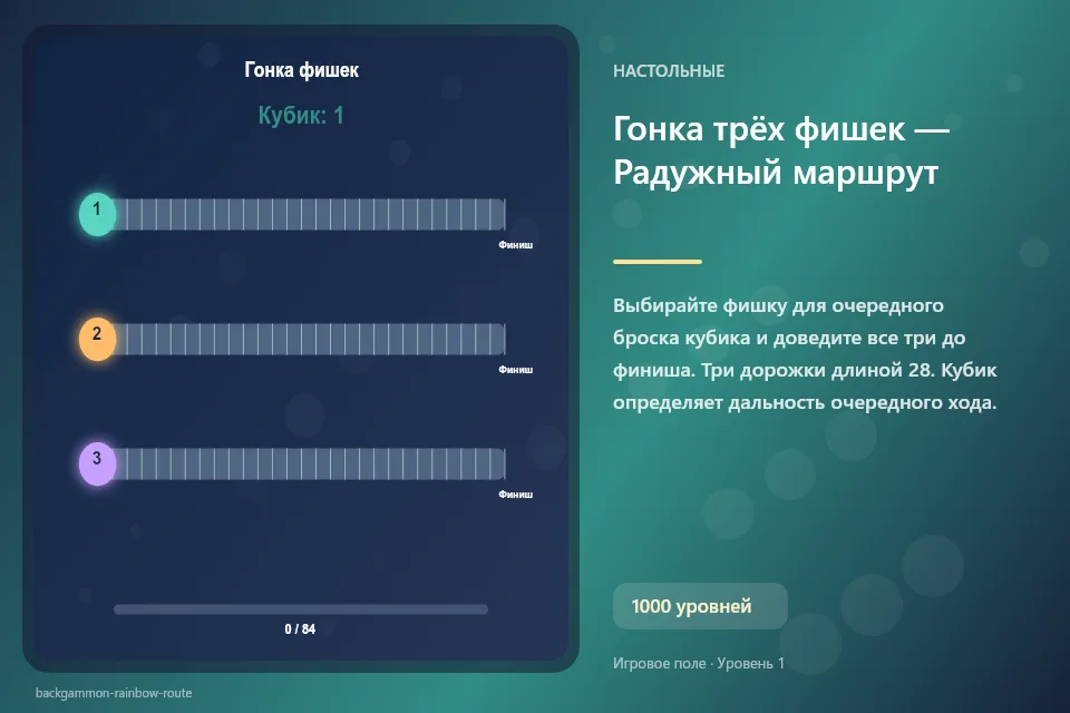 Гонка трёх фишек — Радужный маршрут
