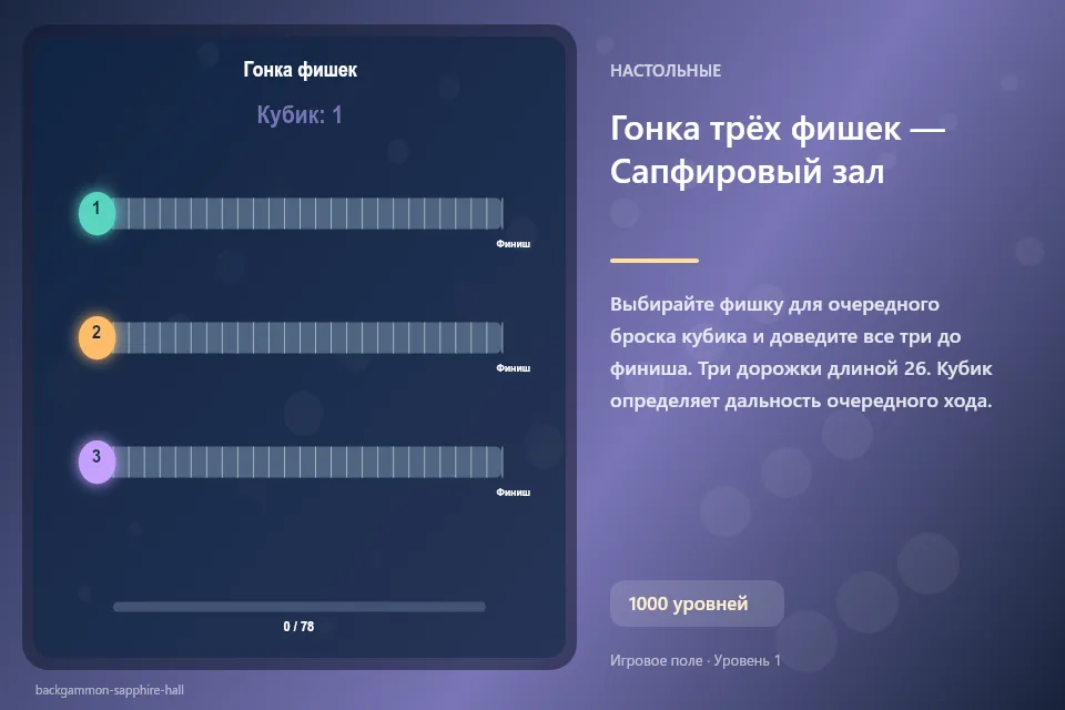 Гонка трёх фишек — Сапфировый зал