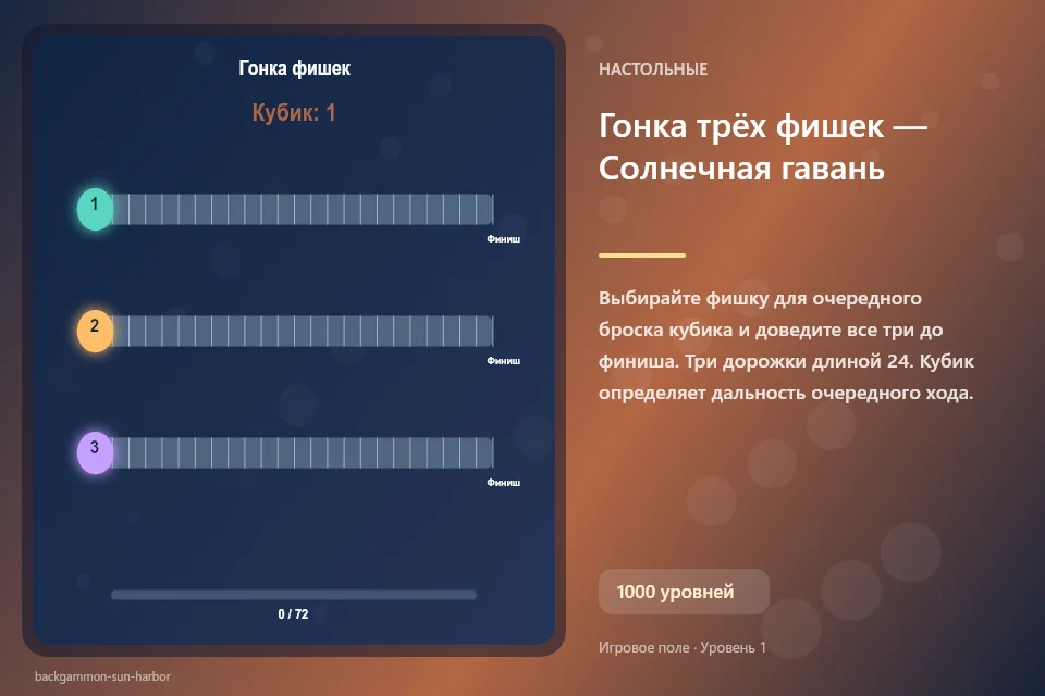 Гонка трёх фишек — Солнечная гавань