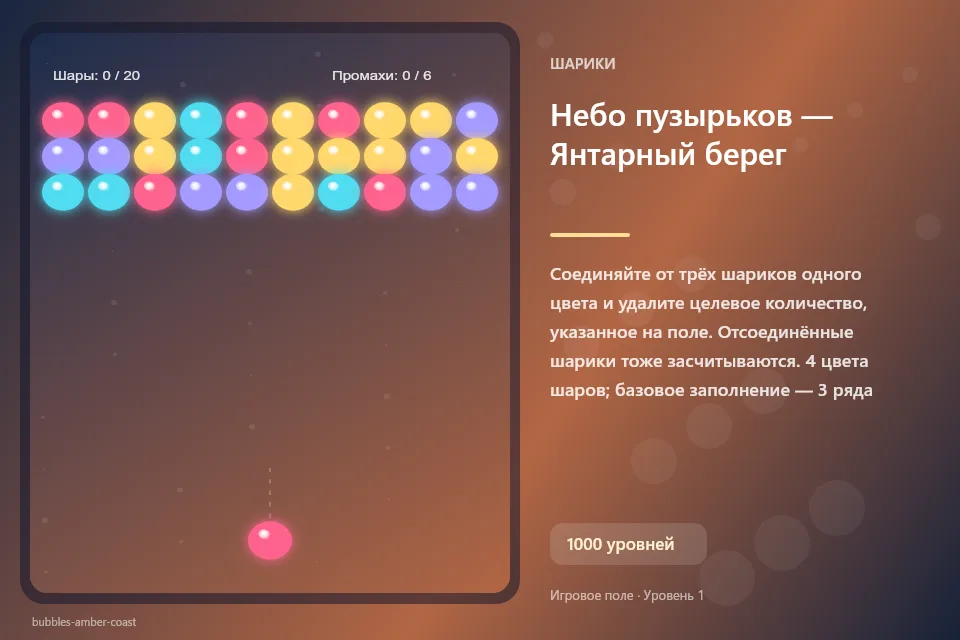 Небо пузырьков — Янтарный берег