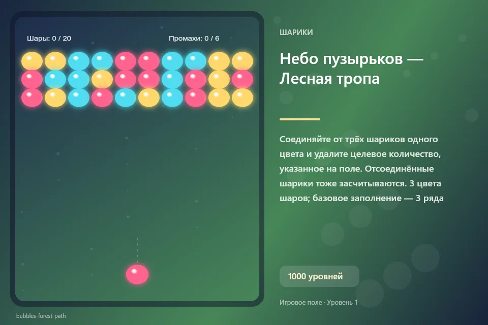 Небо пузырьков — Лесная тропа