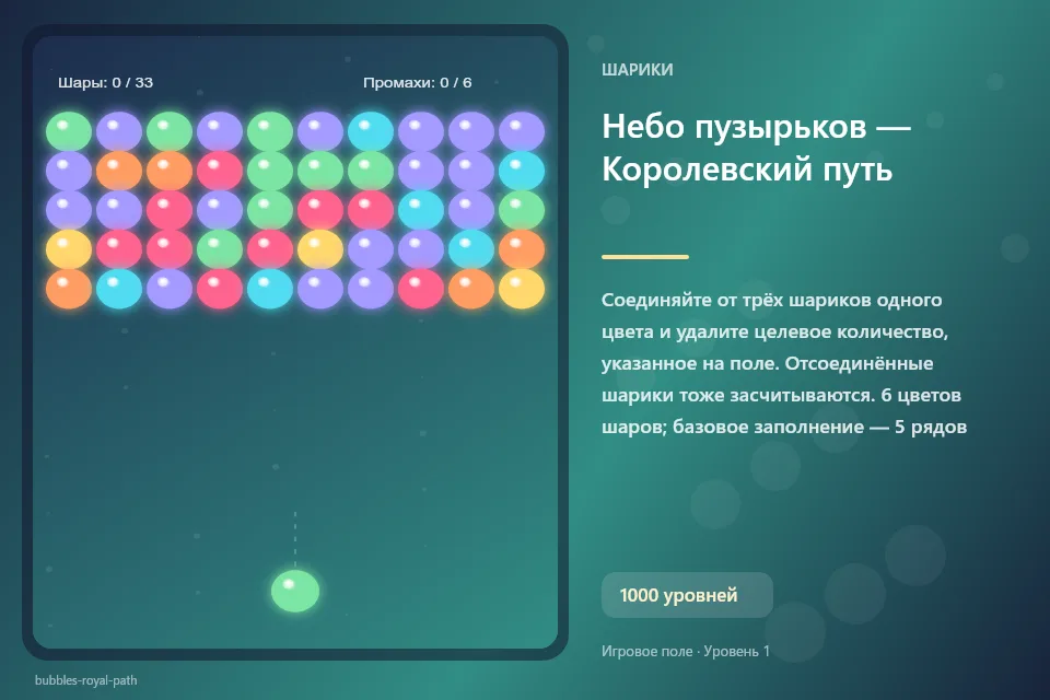 Небо пузырьков — Королевский путь