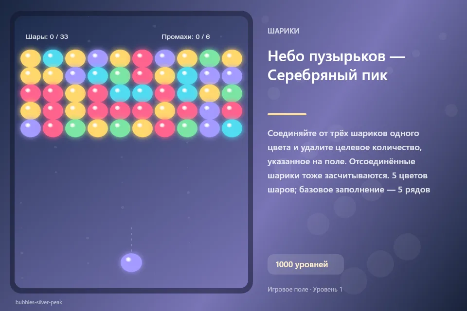 Небо пузырьков — Серебряный пик