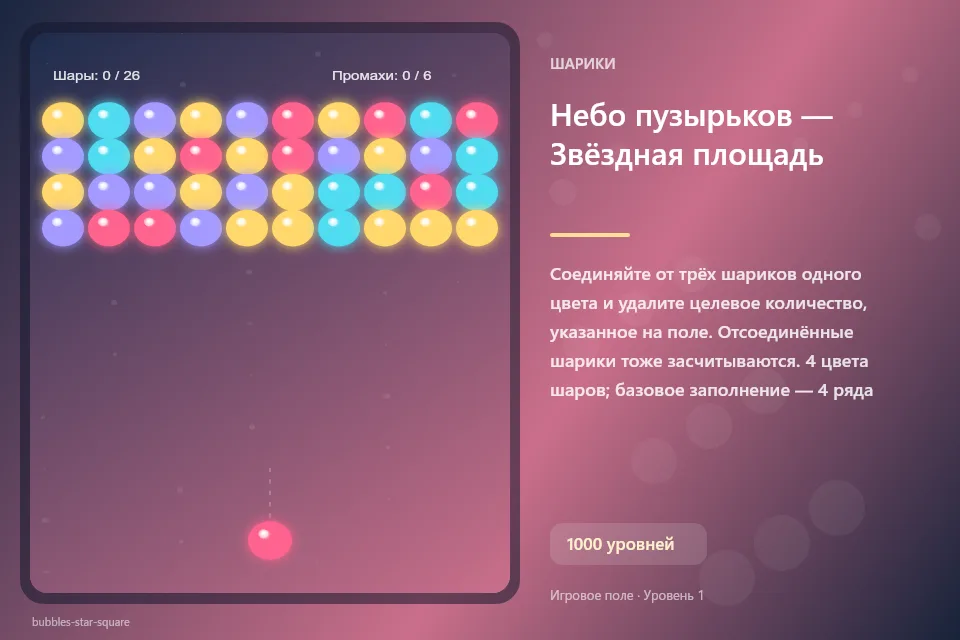 Небо пузырьков — Звёздная площадь
