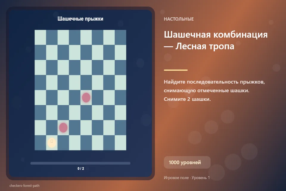 Шашечная комбинация — Лесная тропа