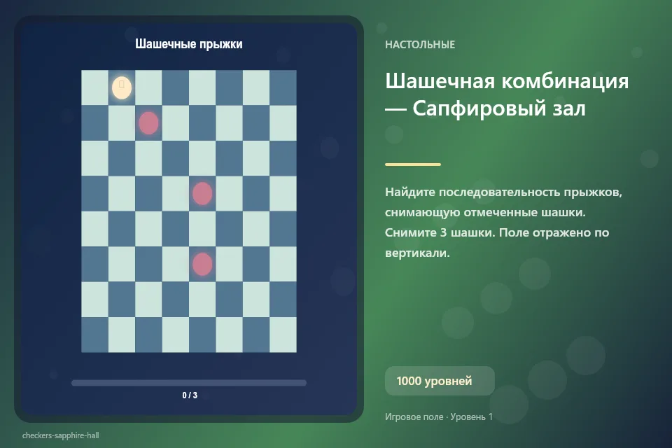 Шашечная комбинация — Сапфировый зал