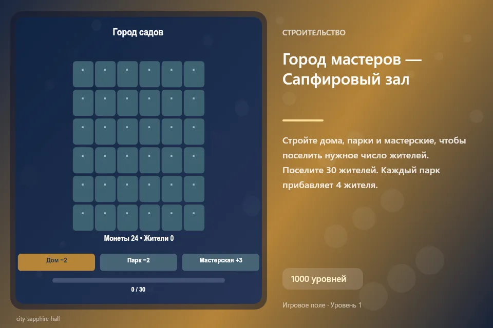 Город мастеров — Сапфировый зал