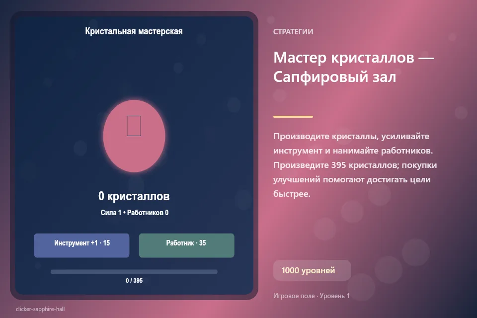 Мастер кристаллов — Сапфировый зал