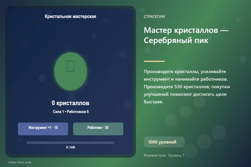 Мастер кристаллов — Серебряный пик