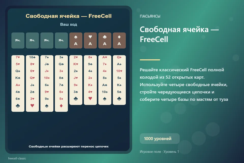 Свободная ячейка — FreeCell