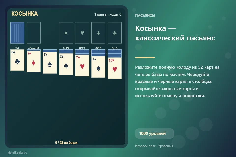 Косынка — классический пасьянс