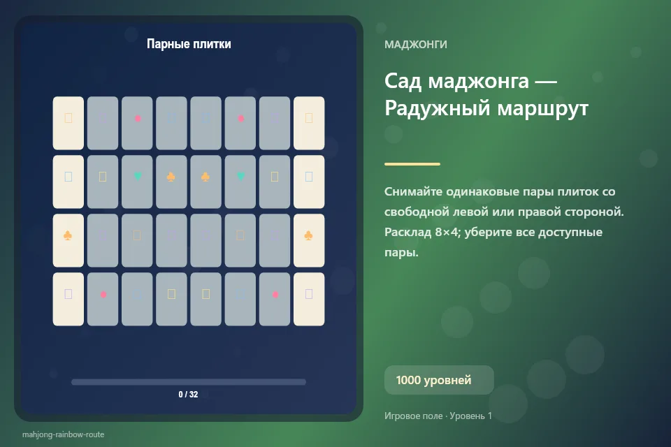 Сад маджонга — Радужный маршрут