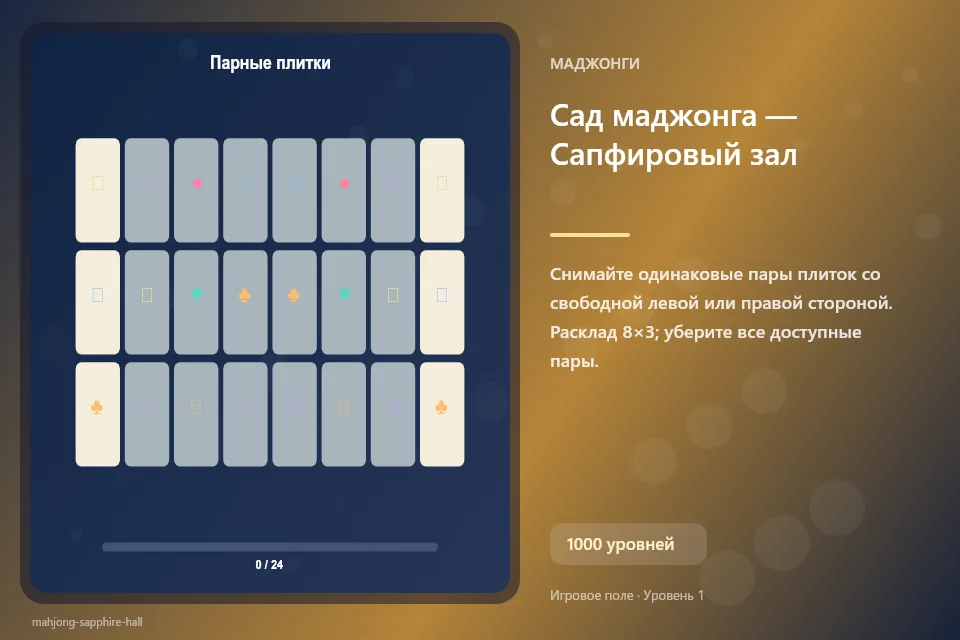 Сад маджонга — Сапфировый зал