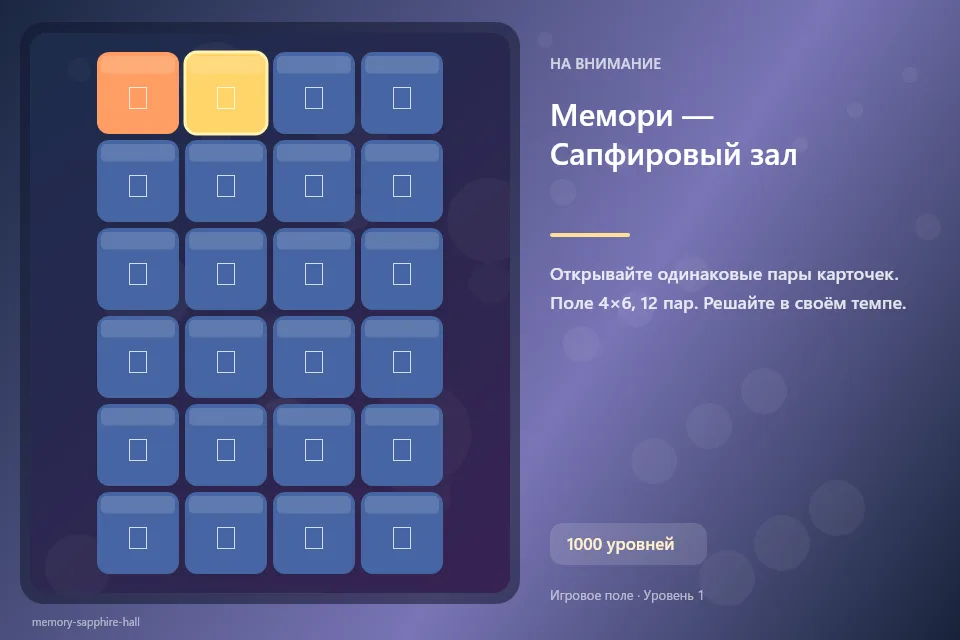 Мемори — Сапфировый зал