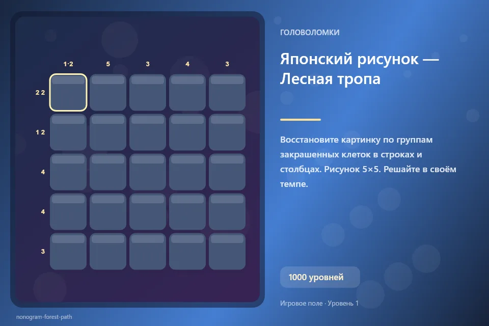 Японский рисунок — Лесная тропа