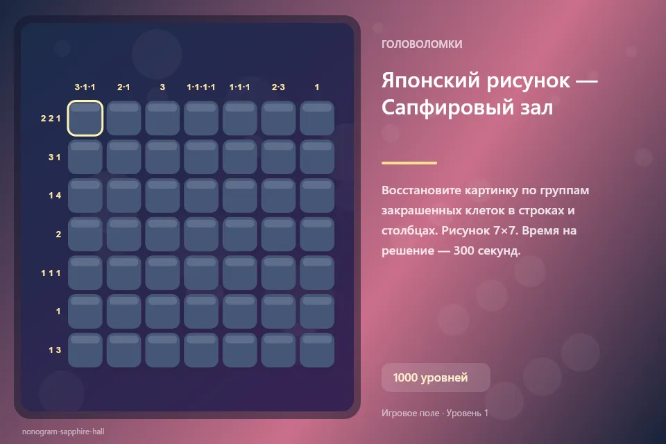 Японский рисунок — Сапфировый зал