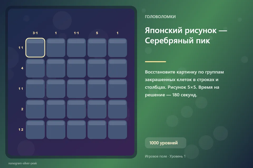 Японский рисунок — Серебряный пик