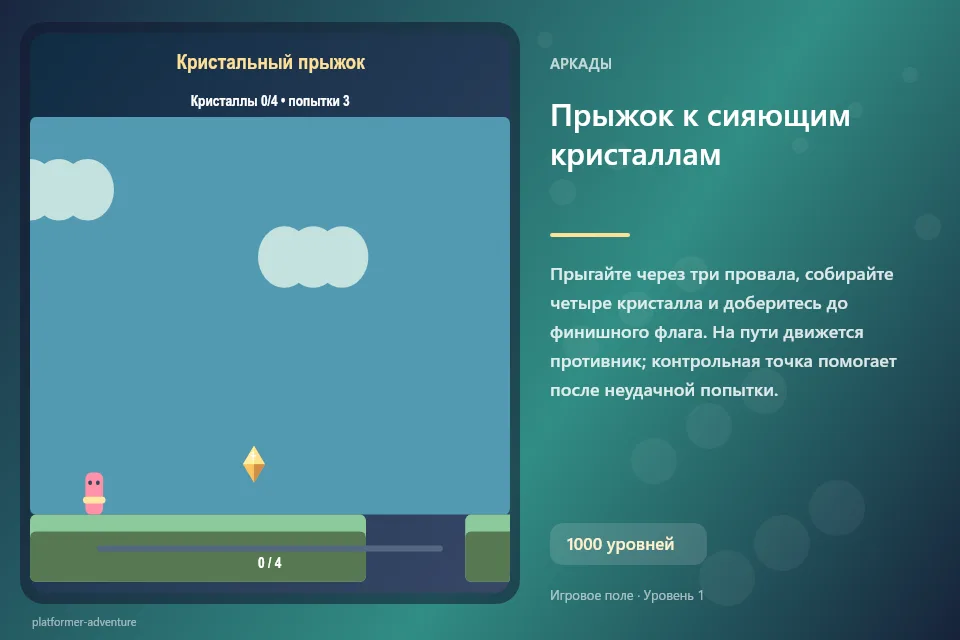 Прыжок к сияющим кристаллам