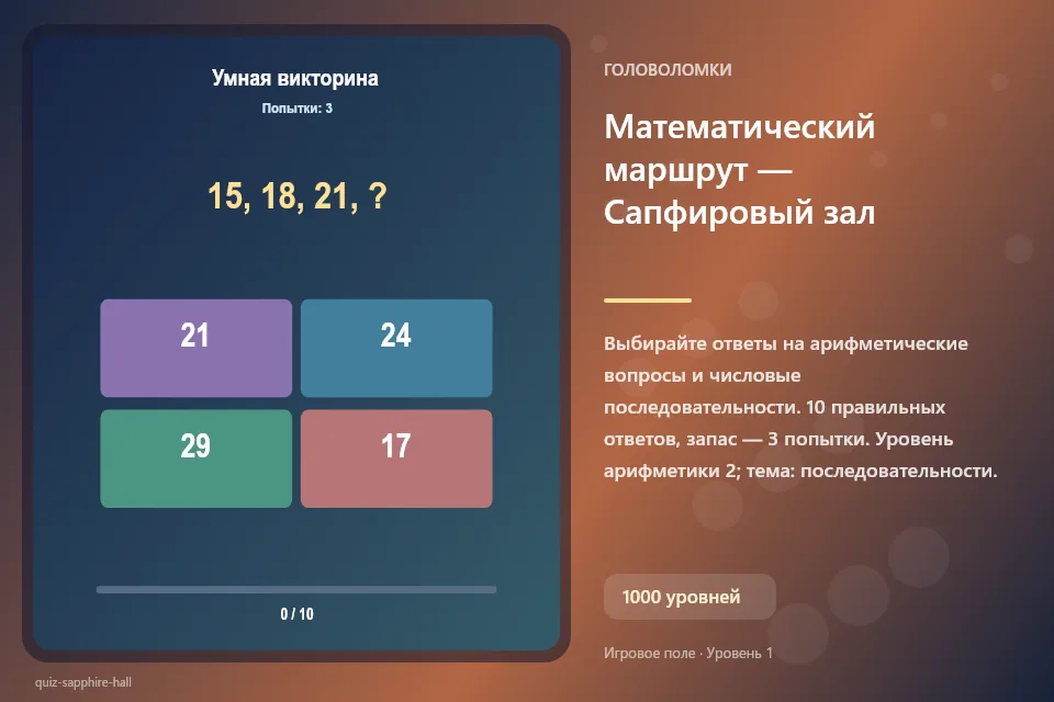 Математический маршрут — Сапфировый зал