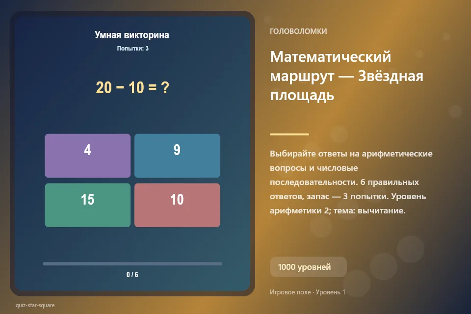 Математический маршрут — Звёздная площадь