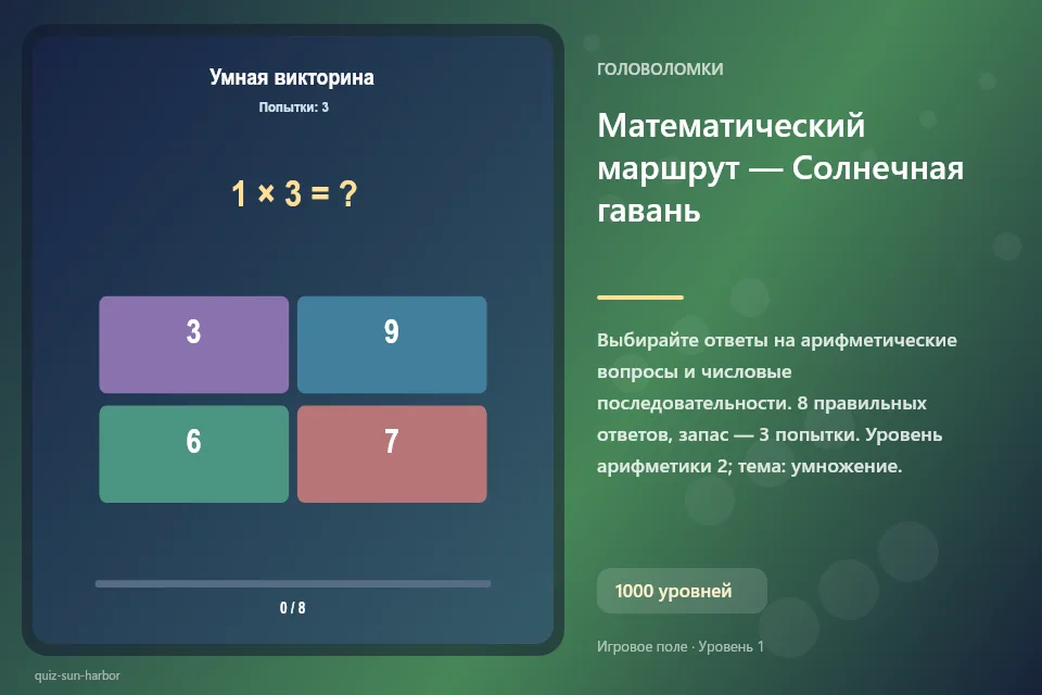 Математический маршрут — Солнечная гавань