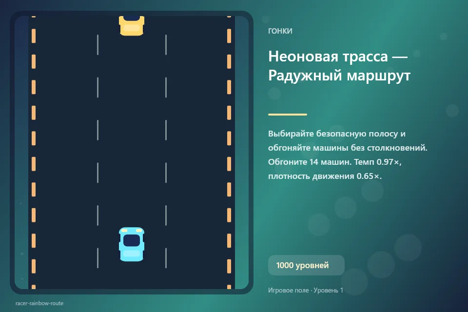 Неоновая трасса — Радужный маршрут