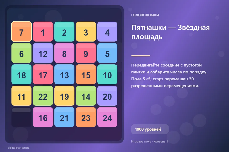 Пятнашки — Звёздная площадь