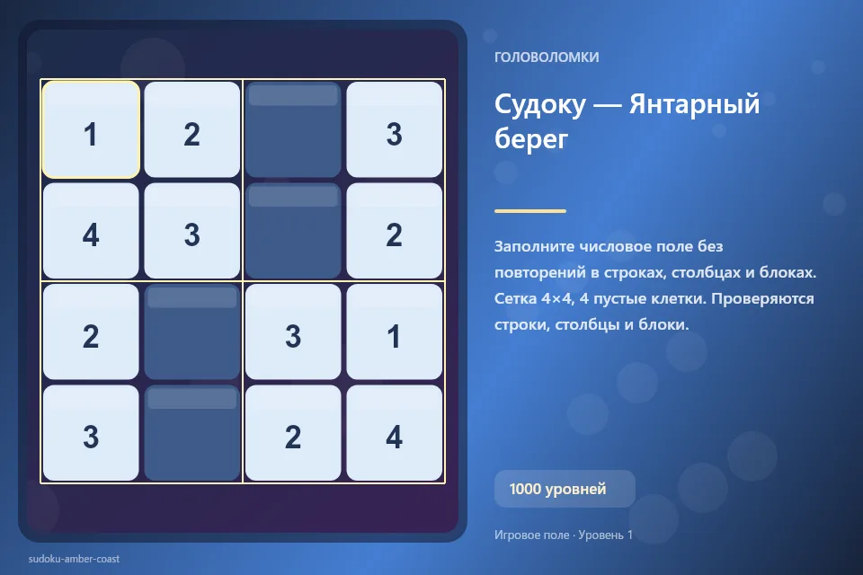 Судоку — Янтарный берег