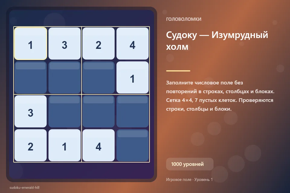 Судоку — Изумрудный холм