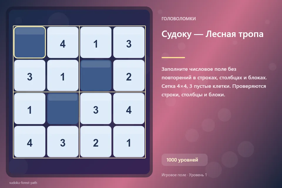 Судоку — Лесная тропа
