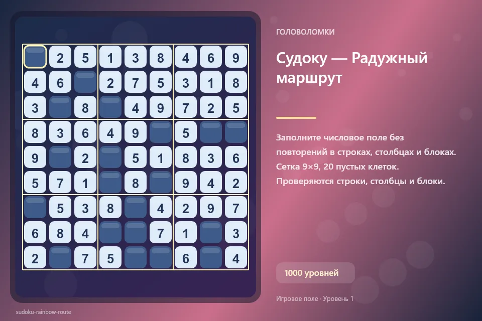 Судоку — Радужный маршрут