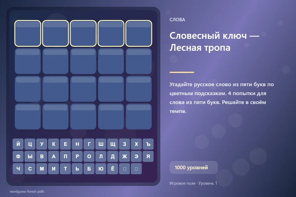 Словесный ключ — Лесная тропа