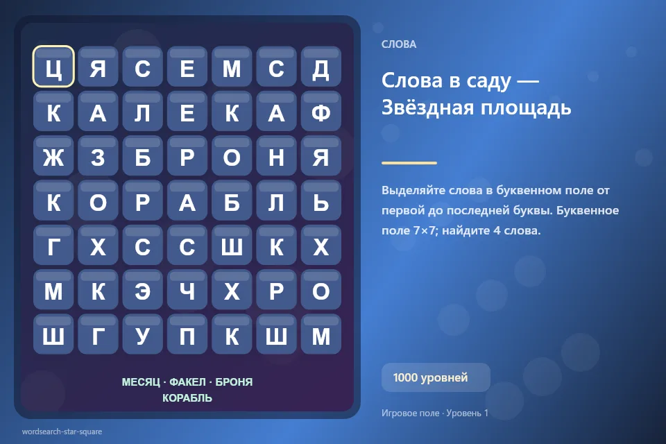 Слова в саду — Звёздная площадь
